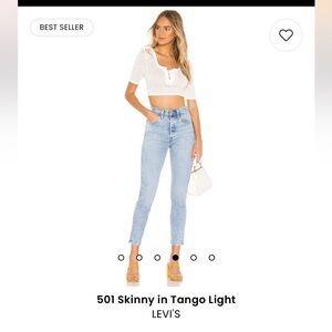 NWT Levi’s Tango Skinny in light size 26